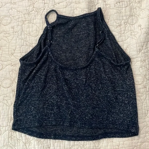 Lulus cropped tank top- navy blue, size small - Picture 2 of 3